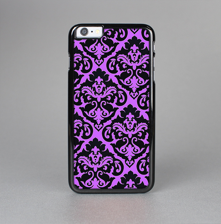 The Black & Purple Delicate Pattern Skin-Sert Case for the Apple iPhone 6 Plus