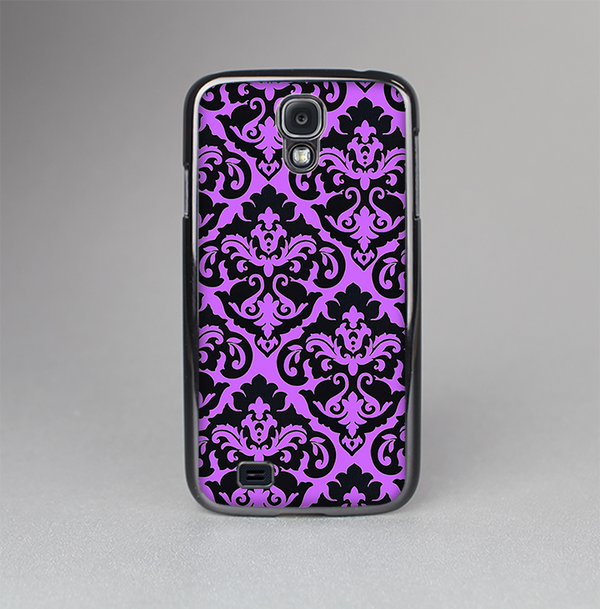 The Black & Purple Delicate Pattern Skin-Sert Case for the Samsung Galaxy S4