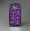 The Black & Purple Delicate Pattern Skin-Sert Case for the Samsung Galaxy S5