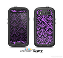 The Black & Purple Delicate Pattern Skin For The Samsung Galaxy S3 LifeProof Case