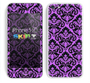 The Black & Purple Delicate Pattern Skin for the Apple iPhone 5c