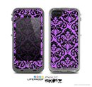 The Black & Purple Delicate Pattern Skin for the Apple iPhone 5c LifeProof Case