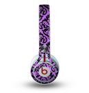 The Black & Purple Delicate Pattern Skin for the Beats by Dre Mixr Headphones