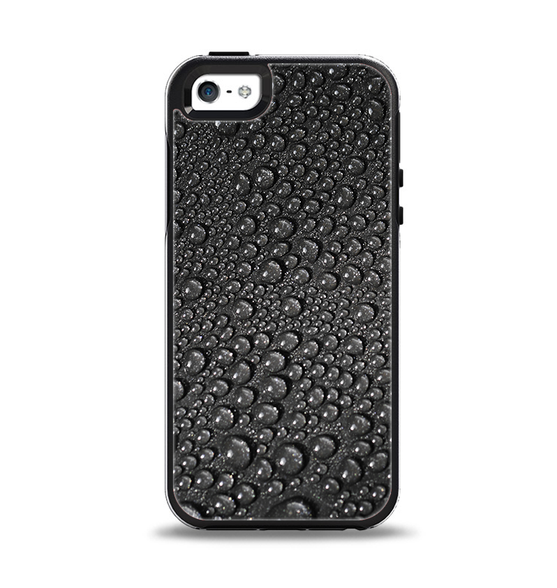 The Black Rain Drops Apple iPhone 5-5s Otterbox Symmetry Case Skin Set