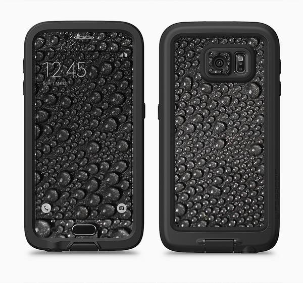 The Black Rain Drops Full Body Samsung Galaxy S6 LifeProof Fre Case Skin Kit