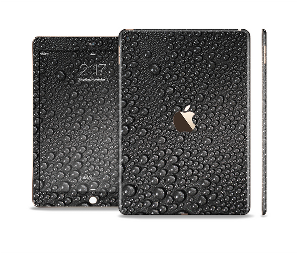 The Black Rain Drops Skin Set for the Apple iPad Air 2