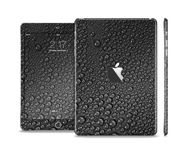 The Black Rain Drops Full Body Skin Set for the Apple iPad Mini 2
