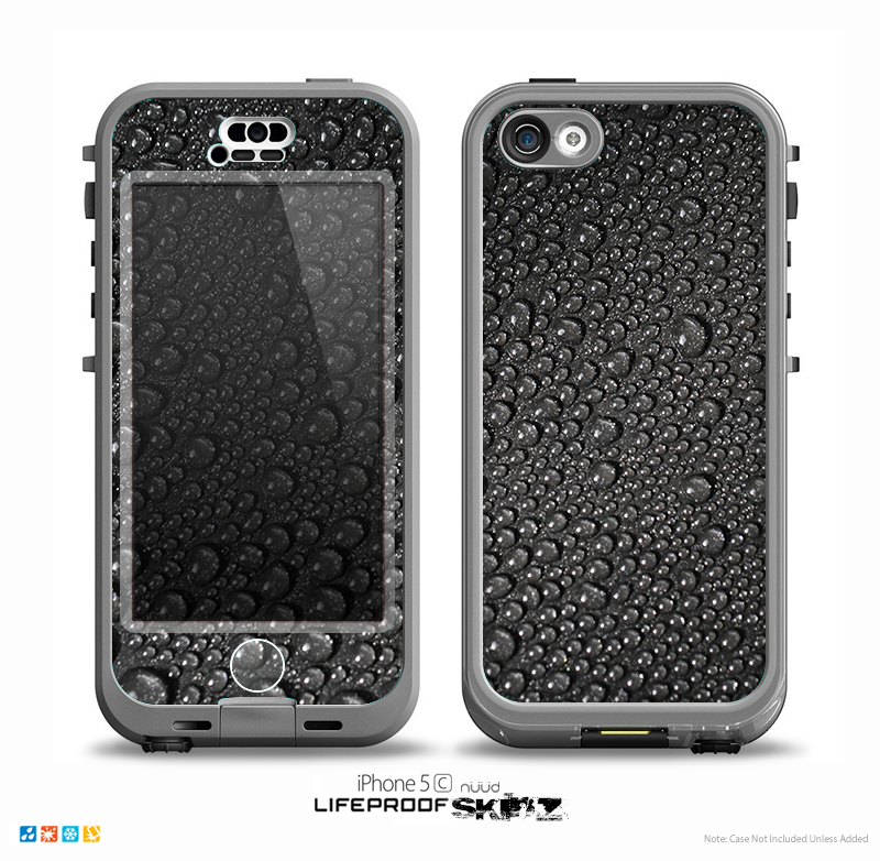 The Black Rain Drops Skin for the iPhone 5c nüüd LifeProof Case