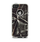 The Black Torn Woven Texture Apple iPhone 5-5s Otterbox Commuter Case Skin Set