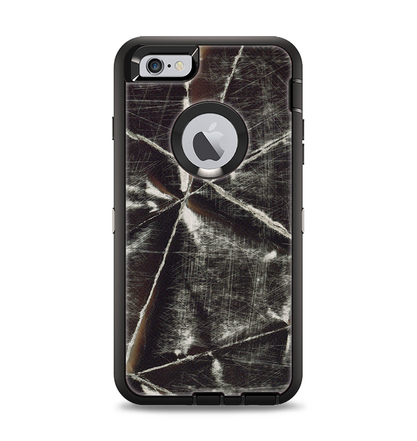 The Black Torn Woven Texture Apple iPhone 6 Plus Otterbox Defender Case Skin Set