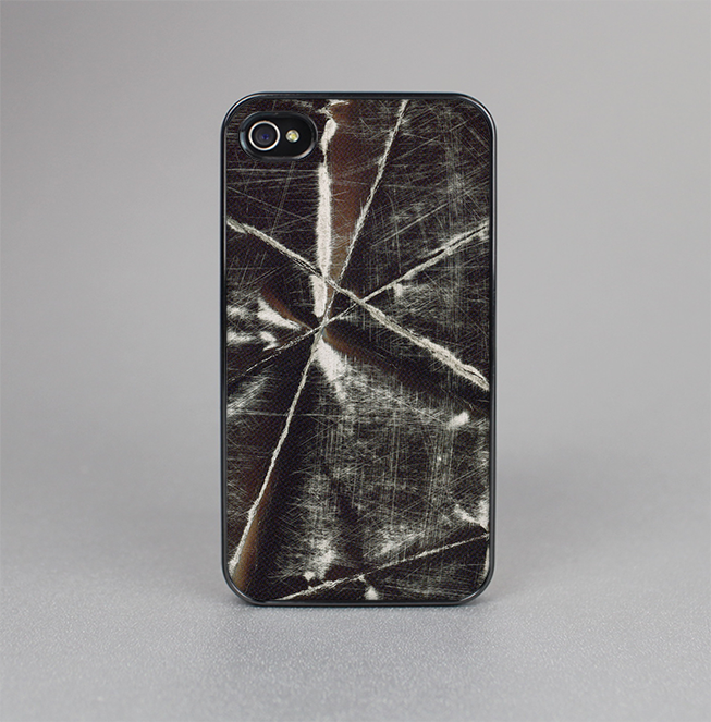 The Black Torn Woven Texture Skin-Sert for the Apple iPhone 4-4s Skin-Sert Case