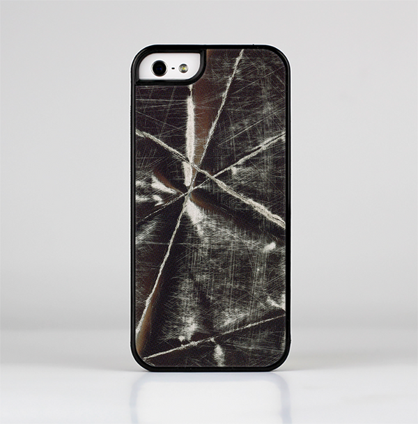 The Black Torn Woven Texture Skin-Sert Case for the Apple iPhone 5/5s