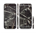 The Black Torn Woven Texture Sectioned Skin Series for the Apple iPhone 6s Plus