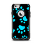 The Black & Turquoise Paw Print Apple iPhone 6 Otterbox Commuter Case Skin Set
