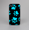 The Black & Turquoise Paw Print Skin-Sert for the Apple iPhone 4-4s Skin-Sert Case