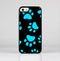 The Black & Turquoise Paw Print Skin-Sert Case for the Apple iPhone 5/5s