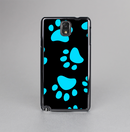 The Black & Turquoise Paw Print Skin-Sert Case for the Samsung Galaxy Note 3