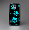 The Black & Turquoise Paw Print Skin-Sert Case for the Samsung Galaxy S5