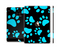 The Black & Turquoise Paw Print Skin Set for the Apple iPad Air 2