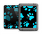 The Black & Turquoise Paw Print Apple iPad Mini LifeProof Nuud Case Skin Set