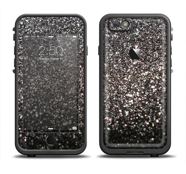 The Black Unfocused Sparkle Skin Set for the Apple iPhone 6 LifeProof Fre Case