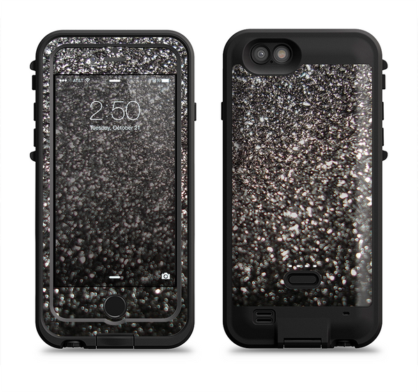 The Black Unfocused Sparkle Apple iPhone 6/6s LifeProof Fre POWER Case Skin Set