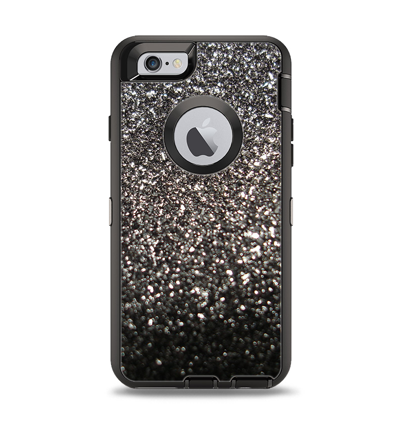 The Black Unfocused Sparkle Apple iPhone 6 Otterbox Defender Case Skin Set