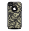 The Black & Vintage Green Paisley Skin for the iPhone 4-4s OtterBox Commuter Case