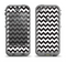 The Black & White Chevron Pattern Apple iPhone 5c LifeProof Nuud Case Skin Set