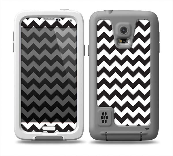 The Black & White Chevron Pattern Skin for the Samsung Galaxy S5 frē LifeProof Case