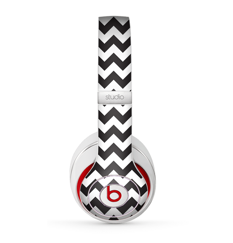 The Black & White Chevron Pattern Skin for the Beats by Dre Studio (2013+ Version) Headphones