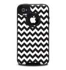 The Black & White Chevron Pattern Skin for the iPhone 4-4s OtterBox Commuter Case