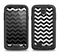The Black & White Chevron Pattern V2 Samsung Galaxy S4 LifeProof Nuud Case Skin Set