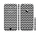 The Black & White Chevron Pattern V2 Sectioned Skin Series for the Apple iPhone 6s Plus
