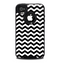 The Black & White Chevron Pattern V2 Skin for the iPhone 4-4s OtterBox Commuter Case