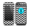 The Black & White Chevron Pattern with Blue Monogram Skin for the iPod Touch 5th Generation frē LifeProof Case
