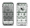 The Black & White Floral Aztec Pattern Apple iPhone 5-5s LifeProof Fre Case Skin Set