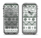 The Black & White Floral Aztec Pattern Apple iPhone 5c LifeProof Fre Case Skin Set