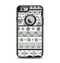 The Black & White Floral Aztec Pattern Apple iPhone 6 Otterbox Defender Case Skin Set