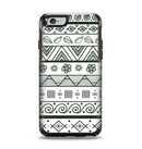 The Black & White Floral Aztec Pattern Apple iPhone 6 Otterbox Symmetry Case Skin Set