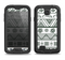 The Black & White Floral Aztec Pattern Samsung Galaxy S4 LifeProof Fre Case Skin Set