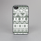 The Black & White Floral Aztec Pattern Skin-Sert for the Apple iPhone 4-4s Skin-Sert Case