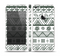 The Black & White Floral Aztec Pattern Skin Set for the Apple iPhone 5