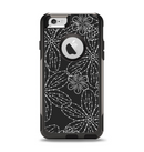 The Black & White Floral Lace Apple iPhone 6 Otterbox Commuter Case Skin Set