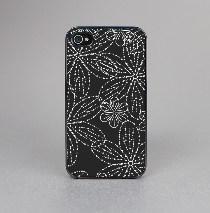 The Black & White Floral Lace Skin-Sert for the Apple iPhone 4-4s Skin-Sert Case