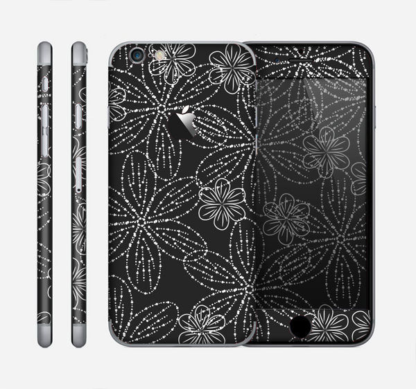 The Black & White Floral Lace Skin for the Apple iPhone 6