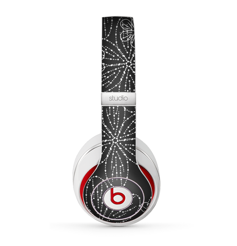The Black & White Floral Lace Skin for the Beats by Dre Studio (2013+ Version) Headphones