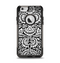 The Black & White Mirrored Floral Pattern V2 Apple iPhone 6 Otterbox Commuter Case Skin Set