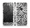The Black & White Mirrored Floral Pattern V2 Skin Set for the Apple iPhone 5