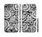 The Black & White Mirrored Floral Pattern V2 Sectioned Skin Series for the Apple iPhone 6 Plus